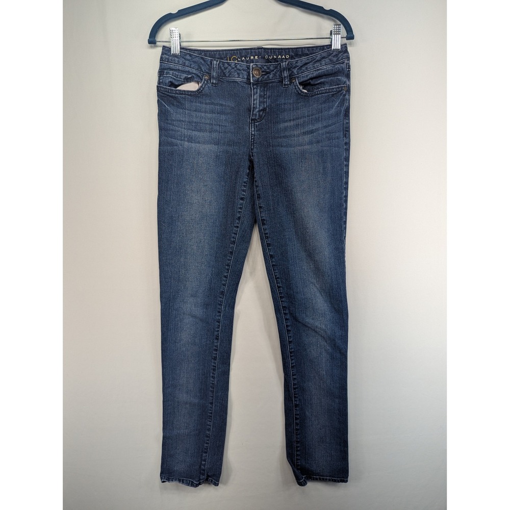 LC Lauren Conrad Medium Wash Slim Straight Leg Denim Jeans Blue Size 4